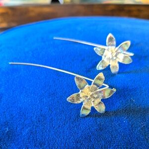Flower earrings silver
